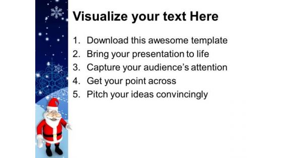 Santa Clause Coming Christmas Eve PowerPoint Templates Ppt Backgrounds For Slides 1212