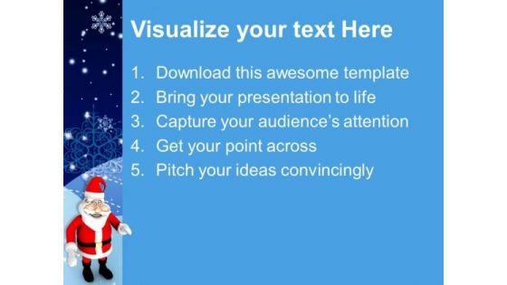 Santa Clause Coming Christmas Eve PowerPoint Templates Ppt Backgrounds For Slides 1212