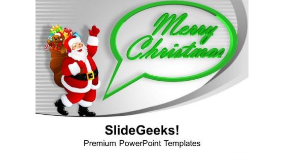 Santa Clause Merry Christmas PowerPoint Templates Ppt Backgrounds For Slides 0113