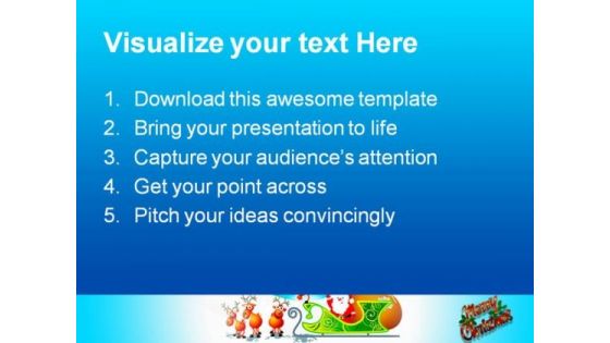 Santa Sleigh Christmas PowerPoint Themes And PowerPoint Slides 0711