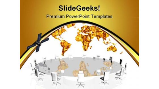 Satellite Conference Business PowerPoint Templates And PowerPoint Backgrounds 0811