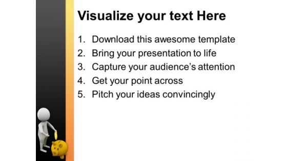 Save A Small Amount Of Income PowerPoint Templates Ppt Backgrounds For Slides 0613
