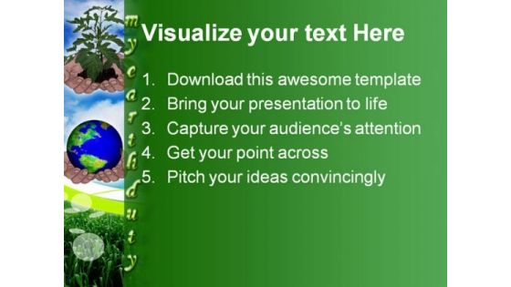 Save Earth Nature PowerPoint Template 0810