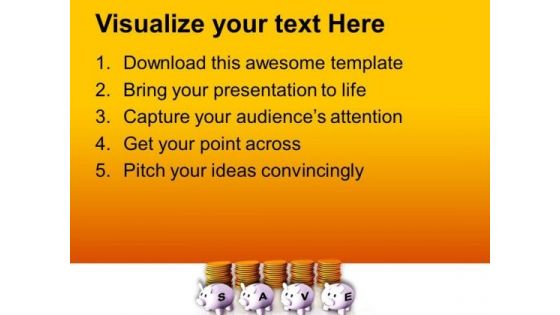 Save Money In Small Parts PowerPoint Templates Ppt Backgrounds For Slides 0613