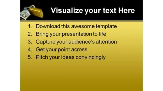 Save Money Security PowerPoint Template 0810