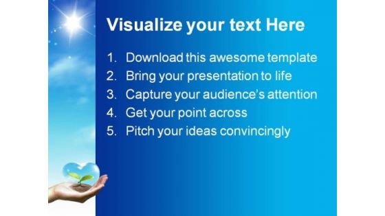 Save Plant Nature PowerPoint Template 0610