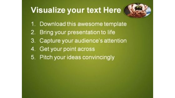 Save Plant Nature PowerPoint Template 1010