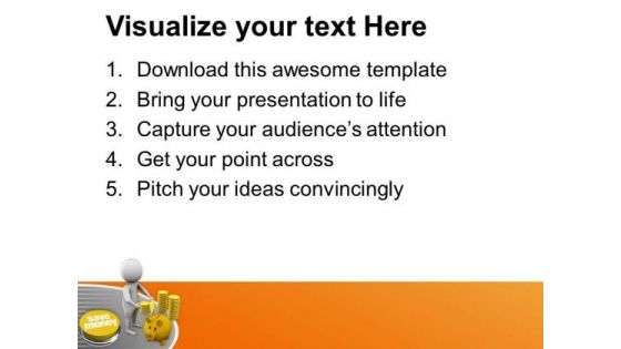 Save The Money For Business Growth PowerPoint Templates Ppt Backgrounds For Slides 0713