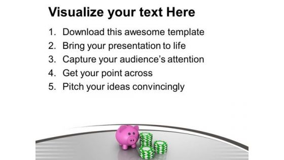 Save The Money For Poker Game PowerPoint Templates Ppt Backgrounds For Slides 0613