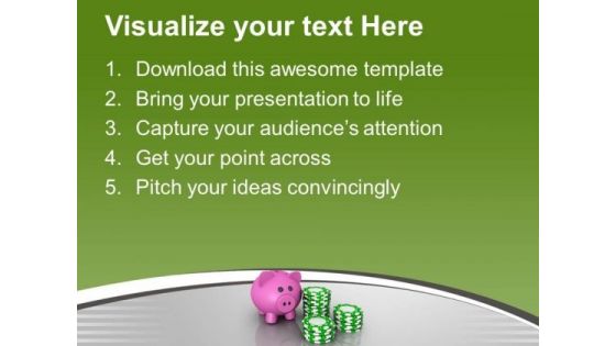 Save The Money For Poker Game PowerPoint Templates Ppt Backgrounds For Slides 0613