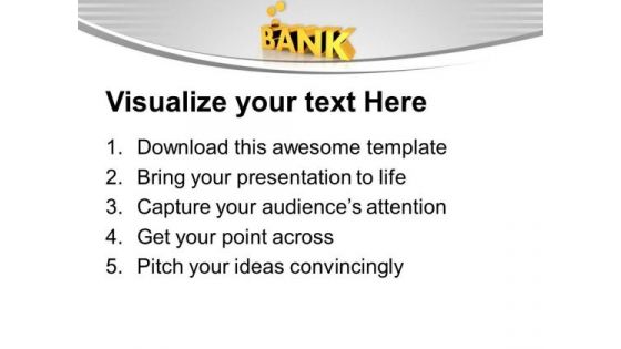 Save Your Money In Bank PowerPoint Templates Ppt Backgrounds For Slides 0513