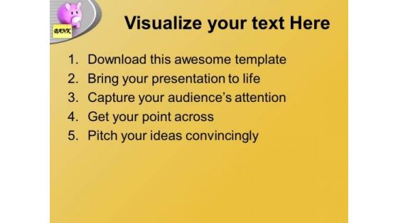 Save Your Money In Bank PowerPoint Templates Ppt Backgrounds For Slides 0613