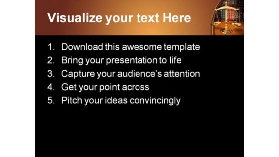 Scales Of Justice Law PowerPoint Themes And PowerPoint Slides 0811