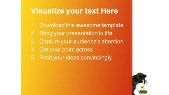 Scared Goldfish Animals PowerPoint Themes And PowerPoint Slides 0711
