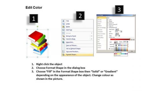School Books Piled Up PowerPoint Ppt Templates