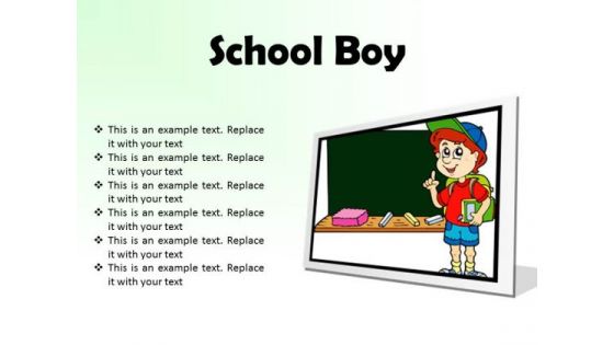 School Boy Children PowerPoint Presentation Slides F
