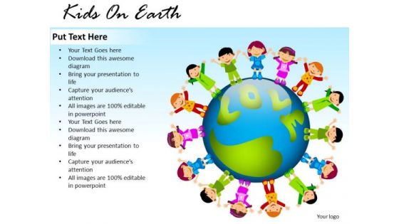 School Kids On Earth PowerPoint Slides And Ppt Template Diagrams