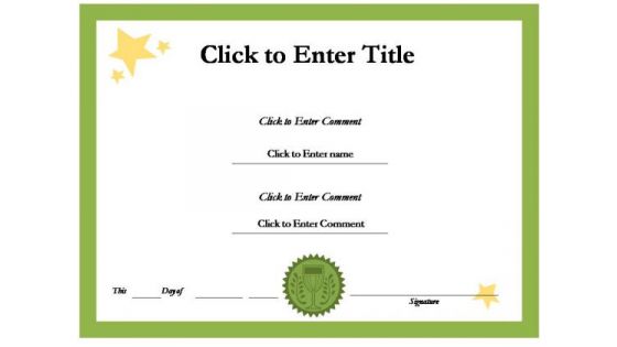 School Success Certificate PowerPoint Templates
