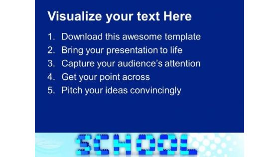 School Word With Lego Blocks Education PowerPoint Templates Ppt Backgrounds For Slides 0113