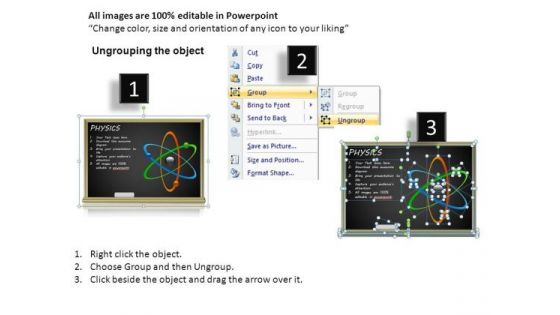 Science Subjects On A Blackboard 1 PowerPoint Slides And Ppt Diagram Templates