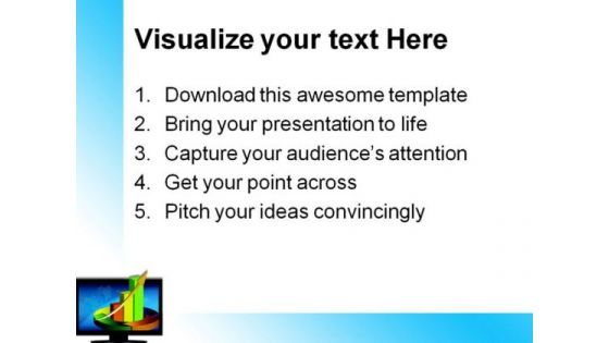 Screen Showing Business Graph Sales PowerPoint Themes And PowerPoint Slides 0411