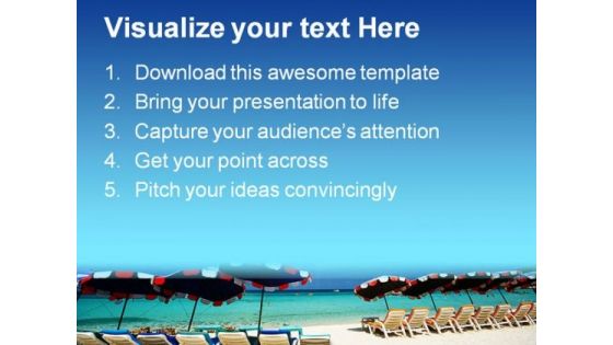 Sea Chair Beach PowerPoint Templates And PowerPoint Backgrounds 0411