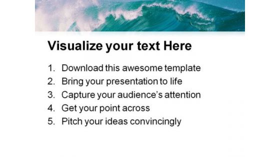 Sea With Waves Nature PowerPoint Themes And PowerPoint Slides 0711