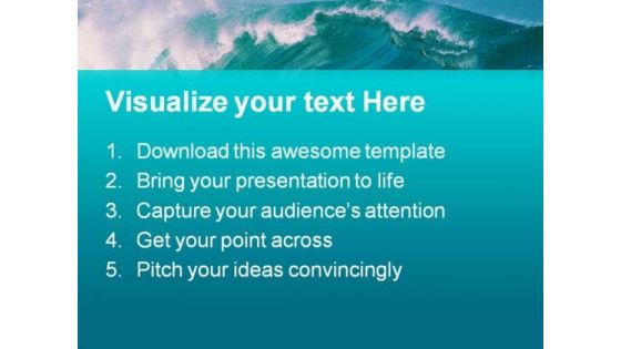 Sea With Waves Nature PowerPoint Themes And PowerPoint Slides 0711