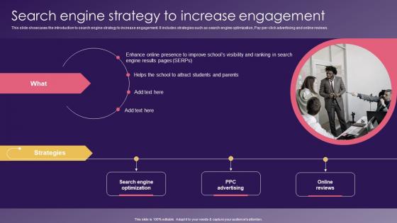 Search Engine Strategy Increase School Promotion Strategies To Increase Enrollment Portrait Pdf