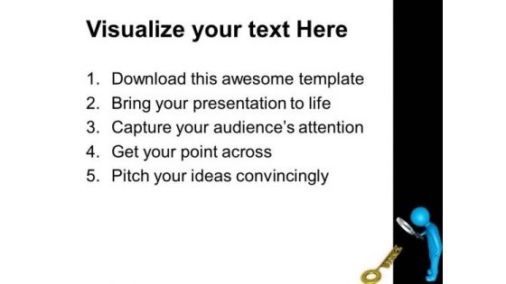 Search For Golden Key Of Success PowerPoint Templates Ppt Backgrounds For Slides 0613