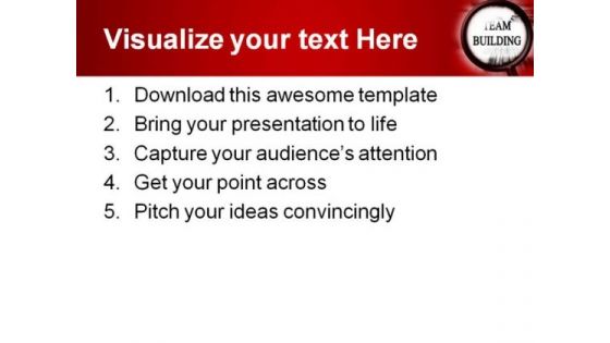 Search Team Building Metaphor PowerPoint Themes And PowerPoint Slides 0811