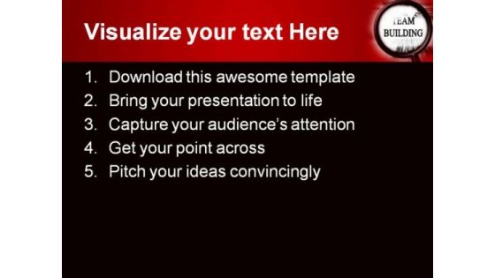 Search Team Building Metaphor PowerPoint Themes And PowerPoint Slides 0811
