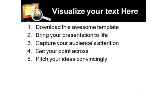 Searching For Data Internet PowerPoint Template 1110