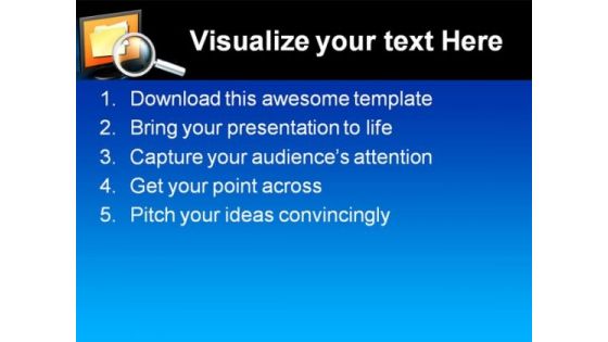 Searching For Data Internet PowerPoint Template 1110