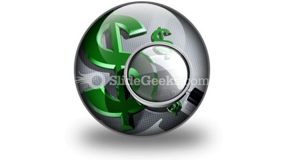 Searching For Dollar PowerPoint Icon C