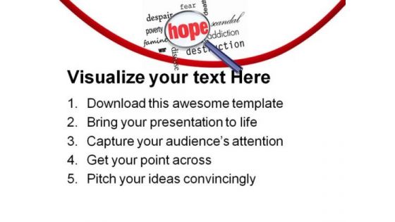 Searching For Hope Metaphor PowerPoint Themes And PowerPoint Slides 0811