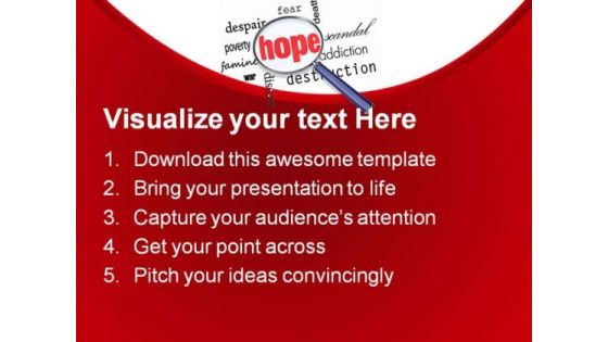 Searching For Hope Metaphor PowerPoint Themes And PowerPoint Slides 0811