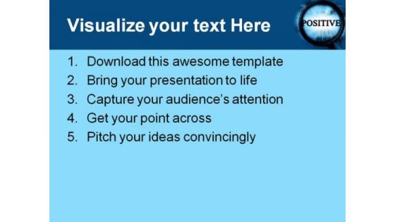 Searching Positive Metaphor PowerPoint Templates And PowerPoint Backgrounds 0811
