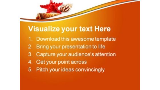 Seashells Starfish Animals PowerPoint Templates And PowerPoint Backgrounds 0511