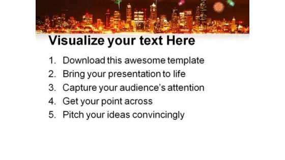 Seattle Fireworks Festival PowerPoint Templates And PowerPoint Backgrounds 0411