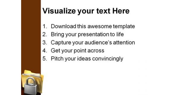 Secure Files Business PowerPoint Template 1110
