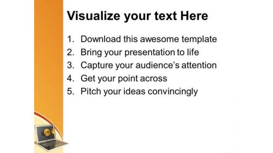 Secured Laptop And Information Technology PowerPoint Templates Ppt Backgrounds For Slides 0113