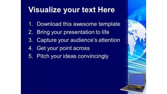 Secured Laptop Global Business PowerPoint Templates Ppt Backgrounds For Slides 0213