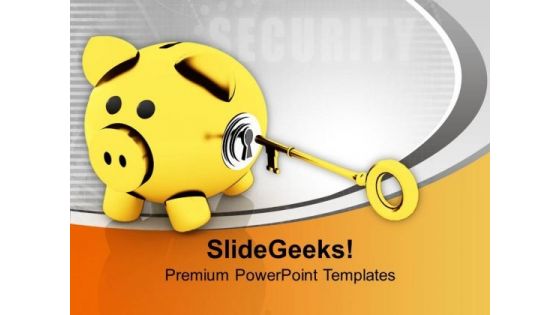 Secured Money Bank Business Development PowerPoint Templates Ppt Backgrounds For Slides 0313