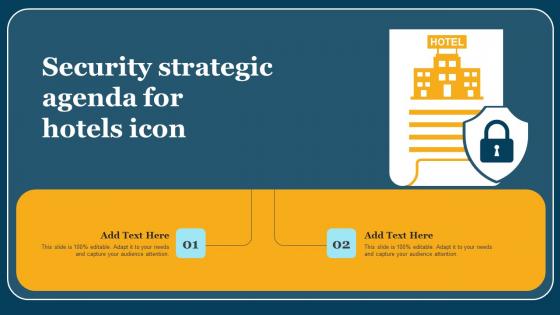 Security Strategic Agenda For Hotels Icon Professional Pdf
