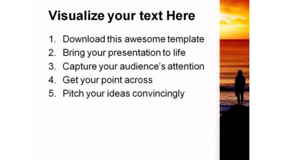 Seeing The Light Sunset PowerPoint Templates And PowerPoint Backgrounds 0711