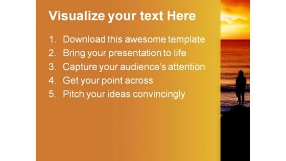 Seeing The Light Sunset PowerPoint Templates And PowerPoint Backgrounds 0711