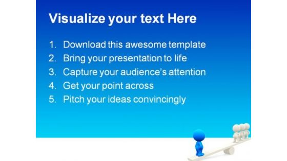 Seesaw Business Leadership PowerPoint Templates And PowerPoint Backgrounds 0411