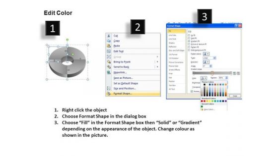 Segment 3d Circular Puzzle 4 Pieces PowerPoint Slides And Ppt Diagram Templates