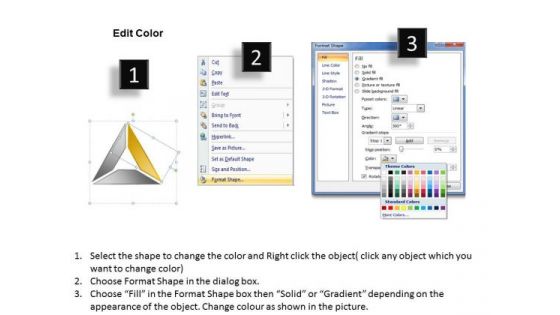 Segmented Donut Chart Triangular Shaped Ppt Business Plan PowerPoint Templates